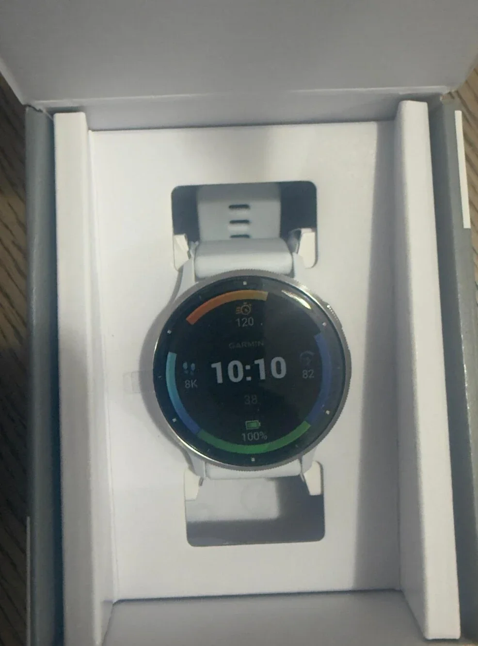 GARMIN Venu 3 Silver Stainless Steel Bezel with Whitestone Case New